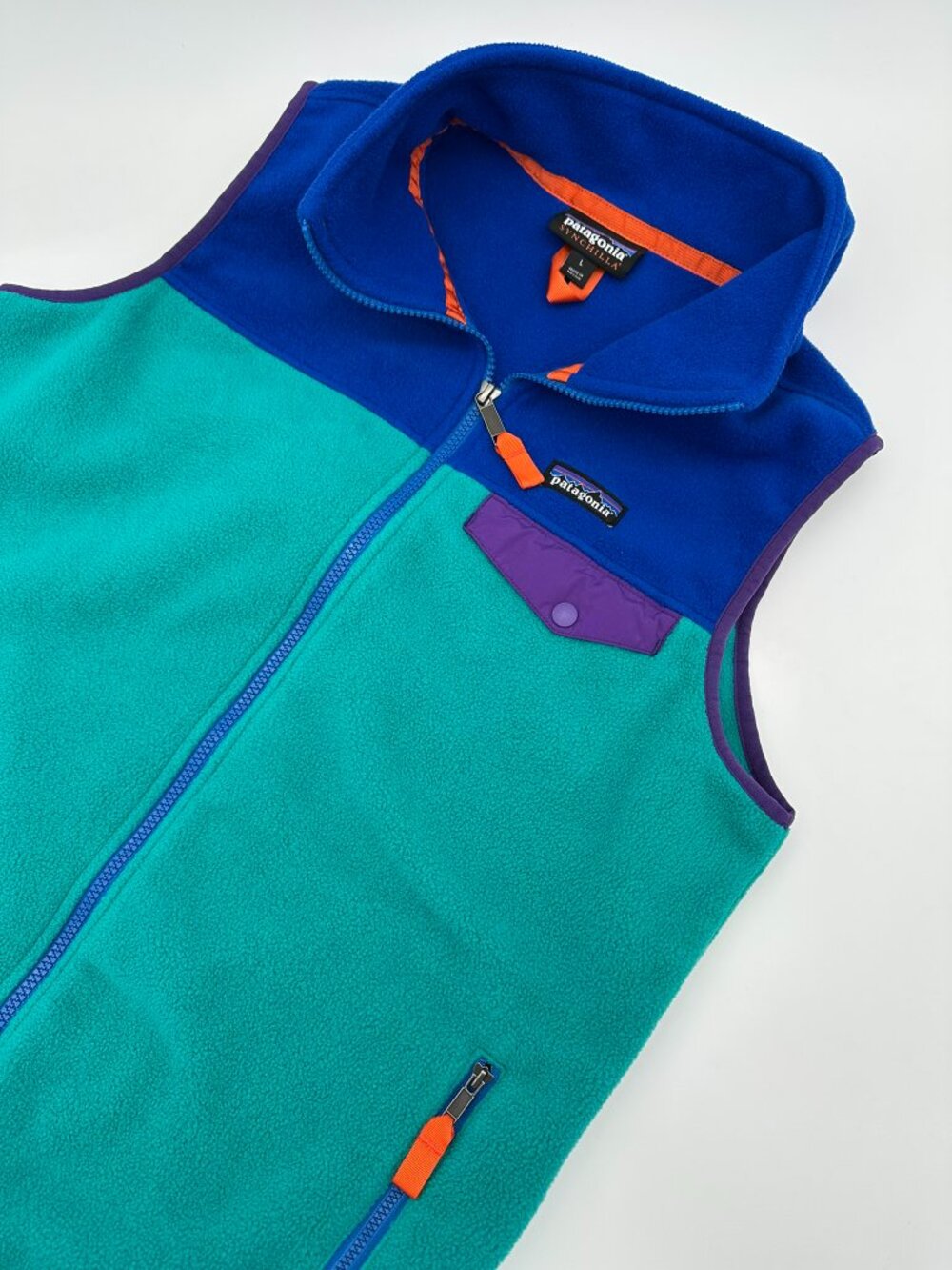 Patagonia Women's Lightweight Synchilla Snap-T® Vest, Size Large, Blue/Teal